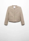 Mango Jacket White In White
