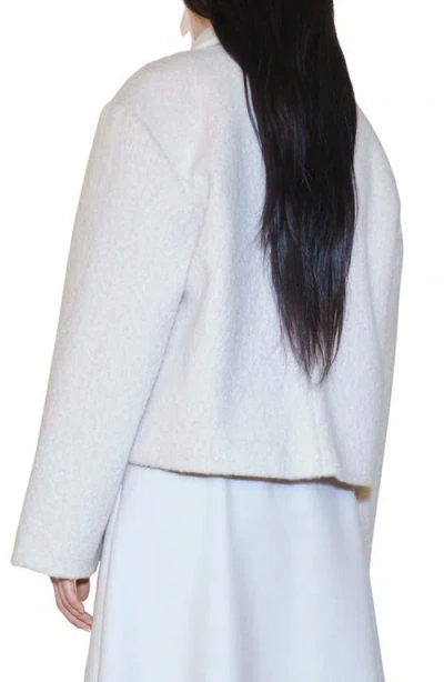 Mango Jacket With Removable Scarf In Beige
