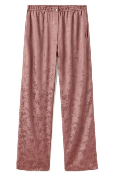 MANGO MANGO JACQUARD SATIN PAJAMA PANTS