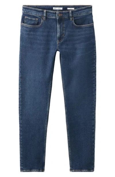 Mango Jan Slim Fit Jeans In Blue