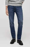 Mango Jan Slim Fit Jeans In Dark Blue