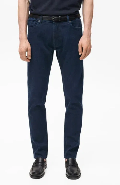 Mango Jan Slim Fit Jeans In Deep Dark Blue