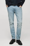 Mango Jan Slim Fit Jeans In Light Blue