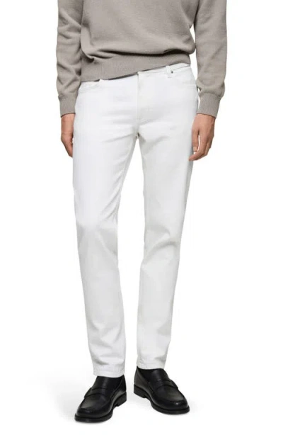 Mango Jan Slim Fit Jeans In White