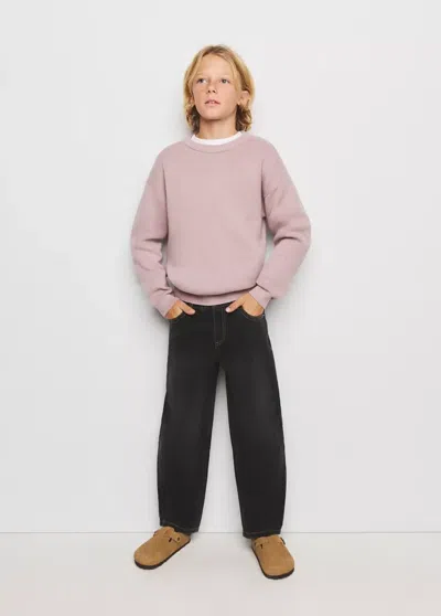 Mango Kids' Jean Ballon In Black Denim