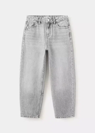 Mango Kids' Jean Ballon In Gris Denim
