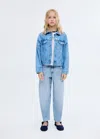 Mango Kids' Mid-rise Balloon Jeans In Blue