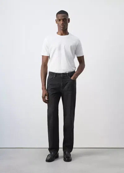 Mango Jean Bob Regular-fit In Black Denim