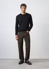 Mango Jean Bob Regular-fit In Marron