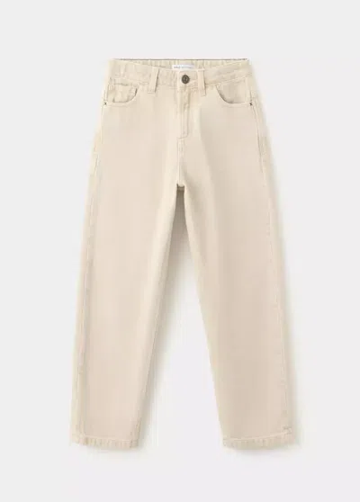 Mango Kids' Jean Droit Coton In Brown