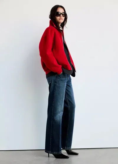 Mango Jean Droit Regular Waist In Blue