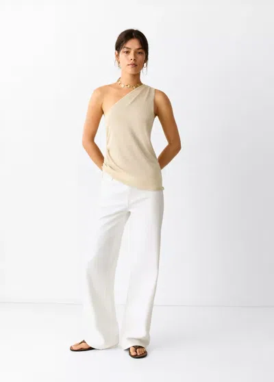 Mango Jean Droit Taille Normale In Neutral