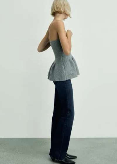 Mango Fiona Flared Mid-rise Jeans Dark Blue In Bleu Foncé