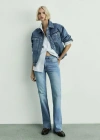 Mango Jean Fiona Flare Taille Normale Bleu Moyen - Femme - 48 -  In Bleu Moyen
