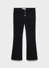 Mango Jean Flare Boutons Black Denim - Enfants - 12 -  Kids