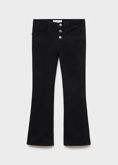 Mango Jean Flare Boutons Black Denim - Enfants - 12 -  Kids