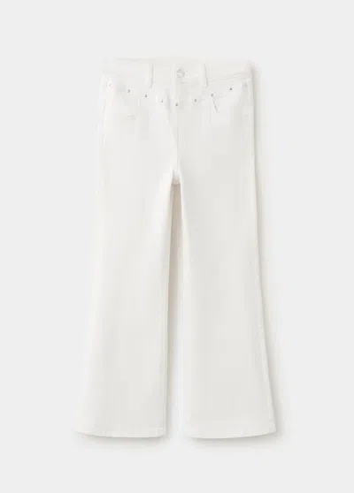Mango Kids' Jean Flare En Coton In White