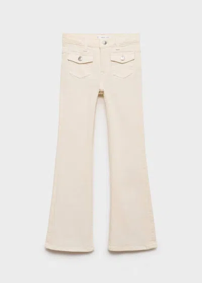 Mango Jean Flare Poches Écru - Enfants - 13-14 Ans -  Kids In Neutral