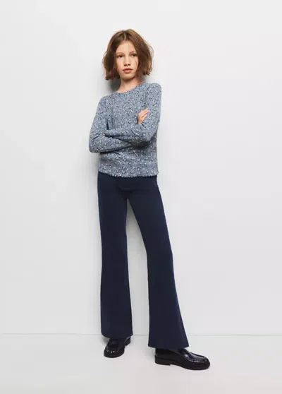 Mango Kids' Jean Flare Sans Taille In Blue