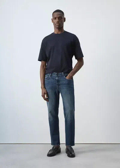 Mango Jean Jan Slim Fit In Blue