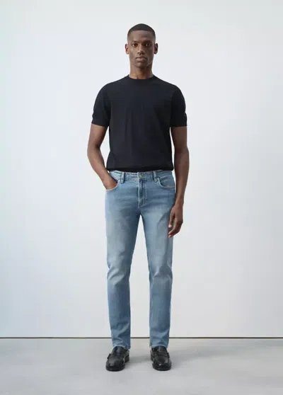 Mango Jean Jan Slim Fit In Blue