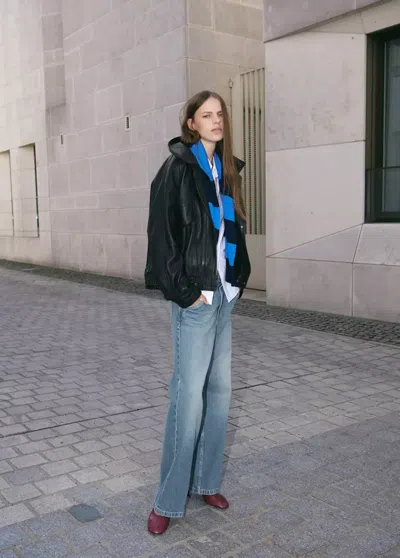 Mango Jean Large Avec Poches In Multi
