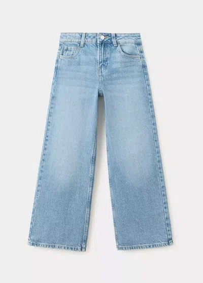 Mango Kids' Jean Large Taille Normale In Blue