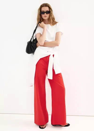 Mango Jean Large Taille Normale In Red