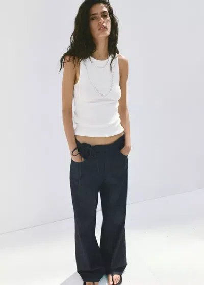 Mango Jean Low Waist Naud In Blue