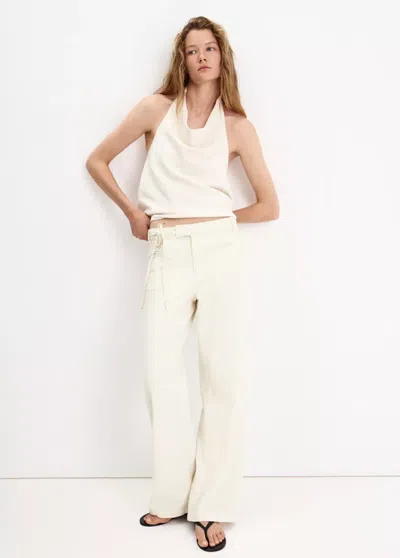 Mango Jean Low Waist Naud In Sand