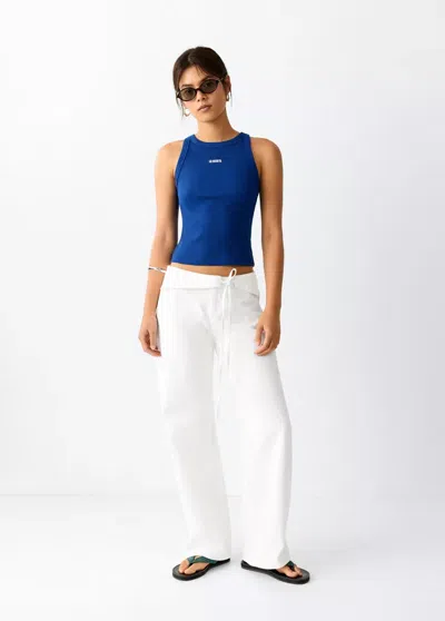 Mango Jean Low Waist Naud In White