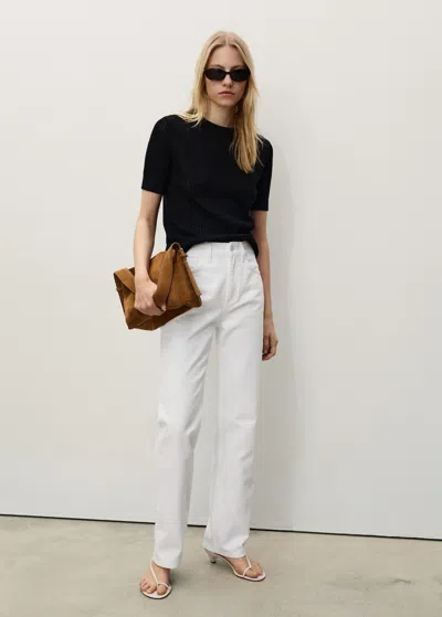 Mango Matilda Medium-rise Straight-fit Jeans White
