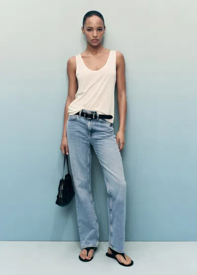 Mango Matilda Medium-rise Straight-fit Jeans Medium Blue