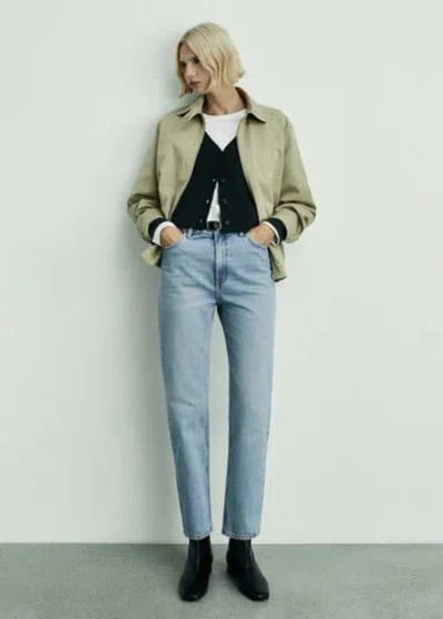 Mango Mom2000 High-rise Jeans Medium Blue