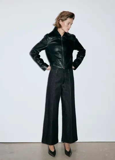 Mango Jean Newmom Confort Taille Haute In Noir