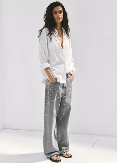 Mango Jean Regular Waist À Clous
