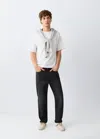Mango Jean Regular-fit In Black Denim