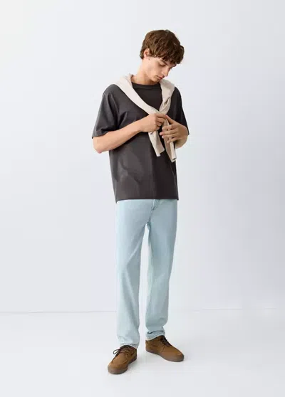 Mango Jean Regular-fit In Bleu Clair