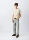 Mango Jean Regular-fit In Gris Denim