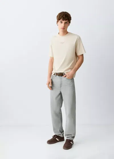 Mango Jean Regular-fit In Gris Denim