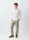 Mango Jean Regular-fit In Kaki