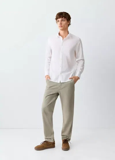Mango Jean Regular-fit In Kaki