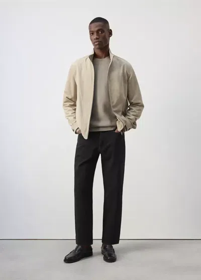 Mango Jean Sammy Court Coupe Carotte In Black Denim