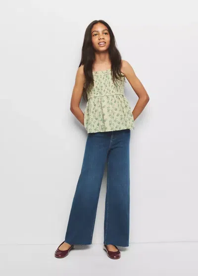 Mango Kids' Jean Seamless Droit In Bleu Foncé
