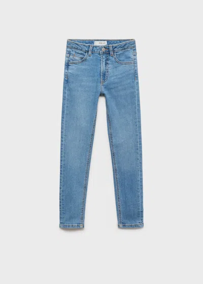 Mango Kids' Star-embroidered Skinny Jeans Medium Blue