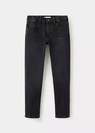 Mango Kids' Jean Slim Fit En Coton In Black