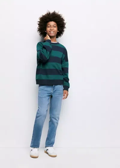Mango Kids' Jean Slim Fit En Coton In Blue