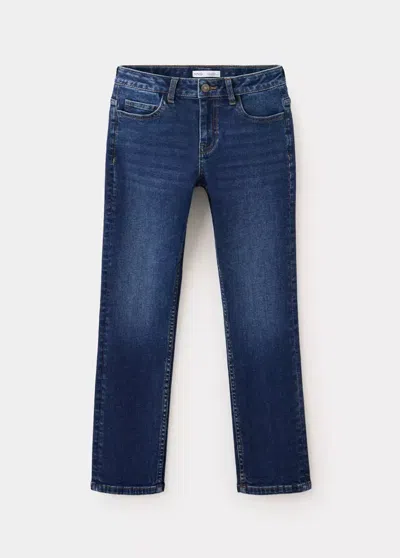Mango Kids' Jean Slim Fit En Coton In Blue