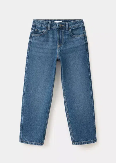 Mango Kids' Jean Straight Fit En Coton In Blue
