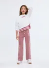 Mango Kids' Culotte Jeans With Pockets Pink